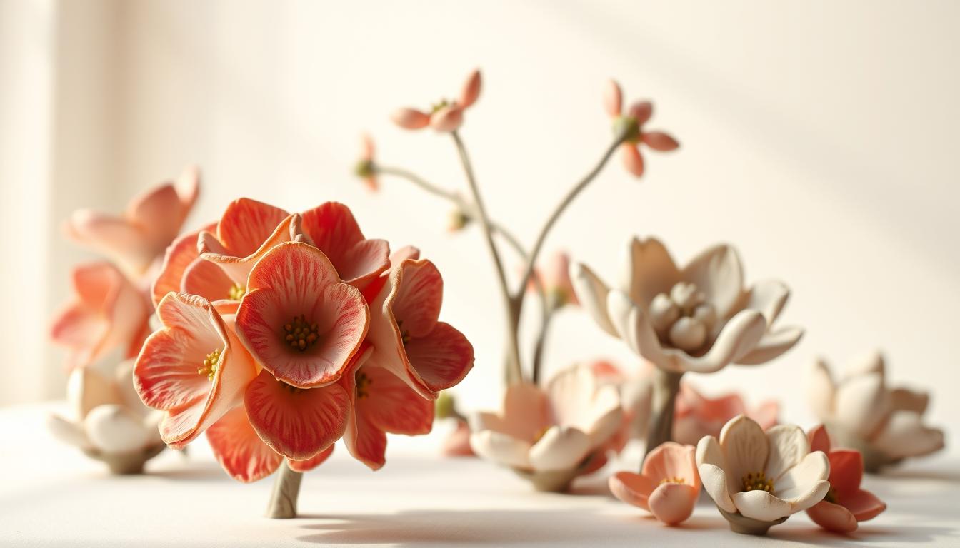 handcrafted ceramic flowers